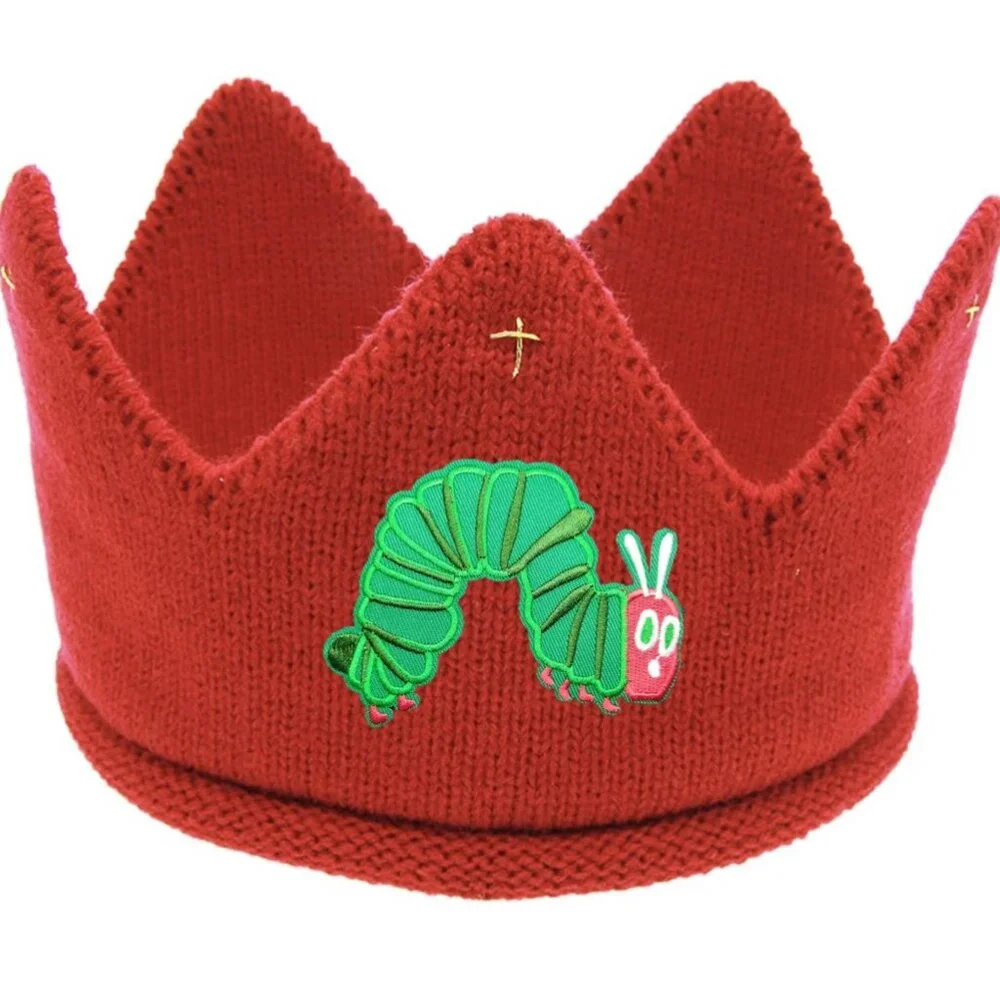 The Very Hungry Caterpillar Red Crown Smash Cake Birthday hat Girl Boy